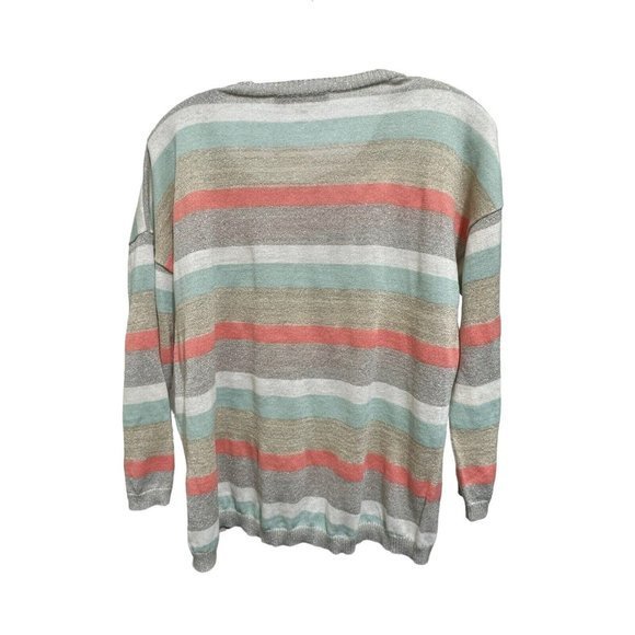 Loft Linen Blend Sweater Womens Medium Classic Timeless Chic Dainty Feminine - Picture 3 of 5